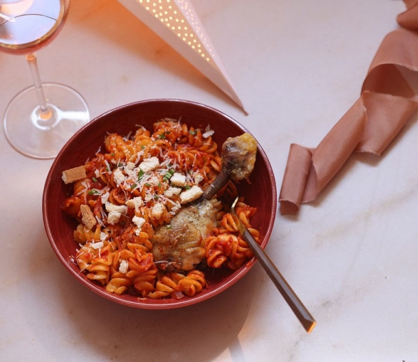 Zdravi recepti Fusilli od batata s patkom i ragoutom od plavca Zdravi recepti Fusilli od batata s patkom i ragoutom od plavca