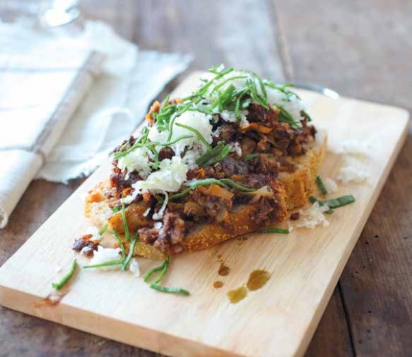 Zdravi recepti Bruskete s krvavicom i batatom Zdravi recepti Bruskete s krvavicom i batatom